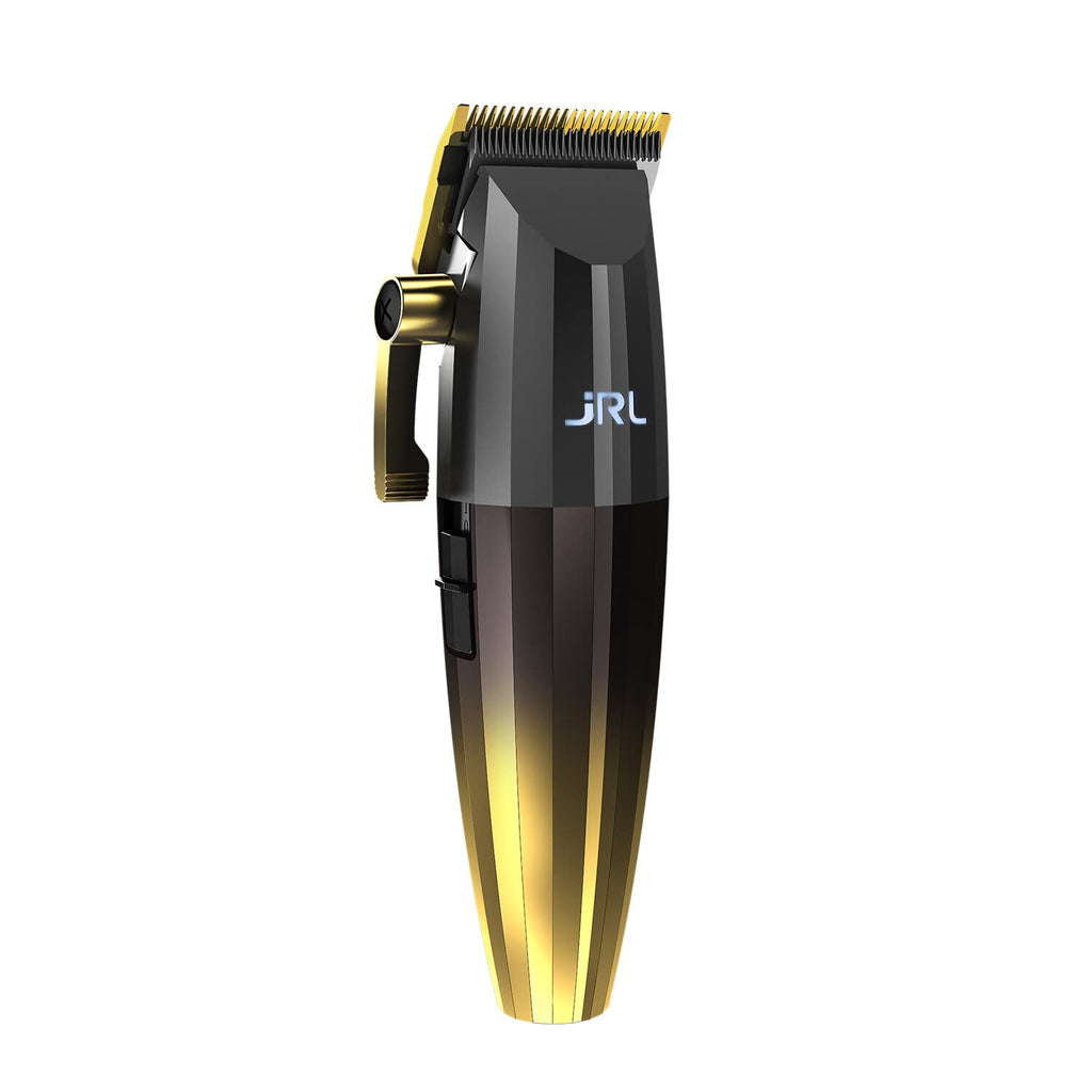 JRL Fresh Fade 2020C-G Clipper - Professional Hair Clippers w/Cool Blade Technology for Men's Grooming - Rechargeable Clippers w/LCD Display and Corrosion Proof (Gold)