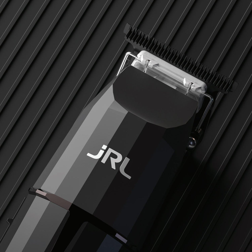 JRL Onyx Professional Hair Finishing Trimmer, Barber Cordless T-Blade for Hairline, Beard & Detail Work, EZ-Gap® 360° Exposed Blade, Quiet Smart-Clip™ Motor