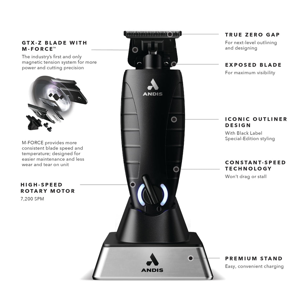 Andis 562009 GTX-EXO M-Force Replacement Hair Cutting Blade, Deep Tooth, Zero-Gapped, Black