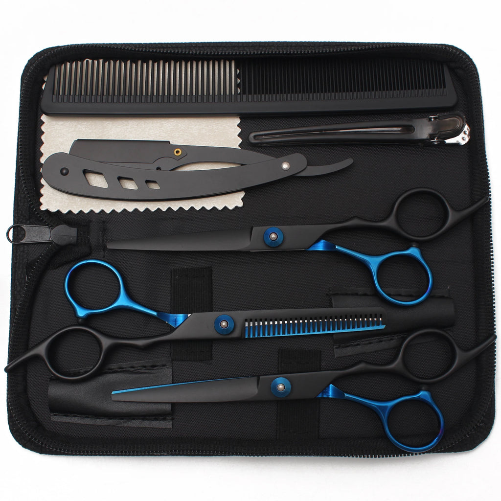Hairdressing Scissors Black-Gold Hair Scissors Professional 6" JP Stainless Thinning Shears Haircut Scissors Barber Shop C1001