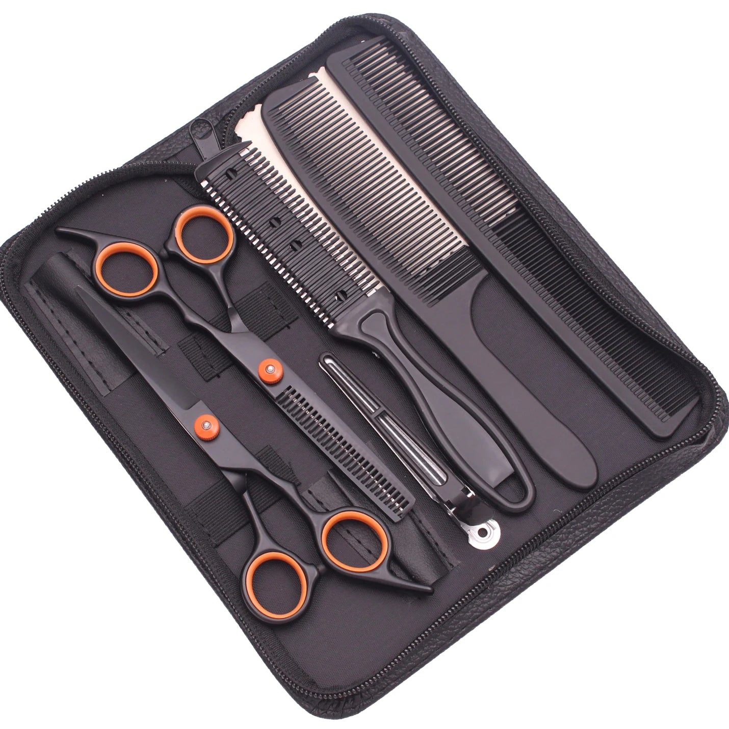 Hairdressing Scissors Black-Gold Hair Scissors Professional 6" JP Stainless Thinning Shears Haircut Scissors Barber Shop C1001