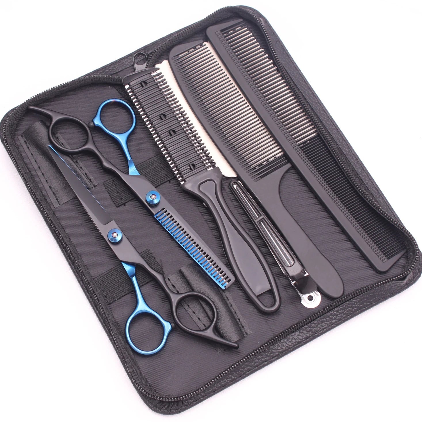 Hairdressing Scissors Black-Gold Hair Scissors Professional 6" JP Stainless Thinning Shears Haircut Scissors Barber Shop C1001