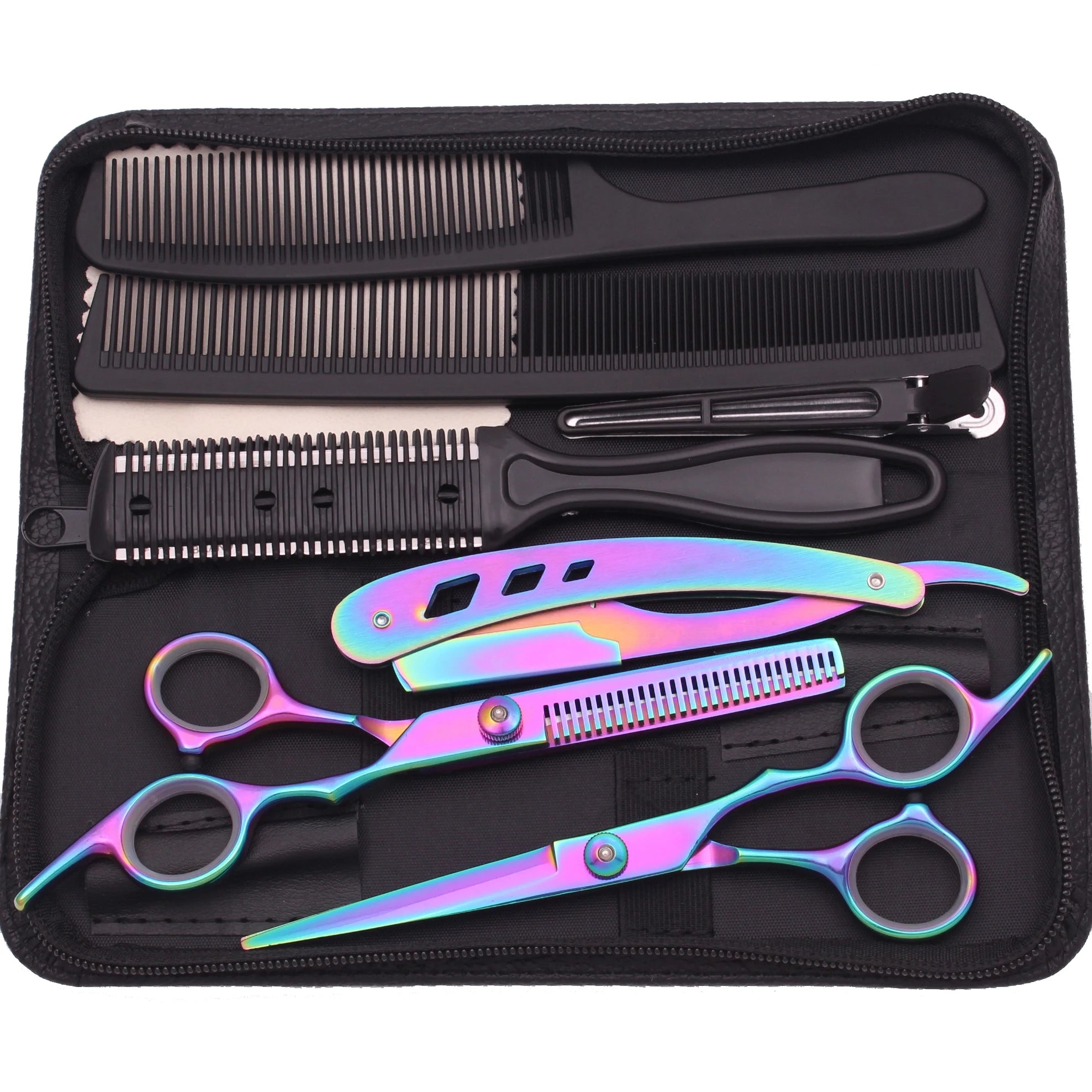 Hairdressing Scissors Black-Gold Hair Scissors Professional 6" JP Stainless Thinning Shears Haircut Scissors Barber Shop C1001