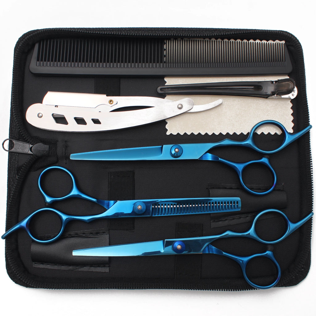 Hairdressing Scissors Black-Gold Hair Scissors Professional 6" JP Stainless Thinning Shears Haircut Scissors Barber Shop C1001