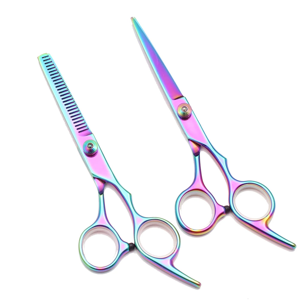 Hairdressing Scissors Black-Gold Hair Scissors Professional 6" JP Stainless Thinning Shears Haircut Scissors Barber Shop C1001